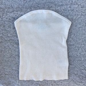 NWOT American Eagle Cream Ribbed Tube Top